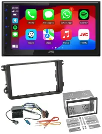 JVC Bluetooth USB MP3 2DIN DAB Autoradio für VW Passat 05-14 Polo 09-14 Scirocco