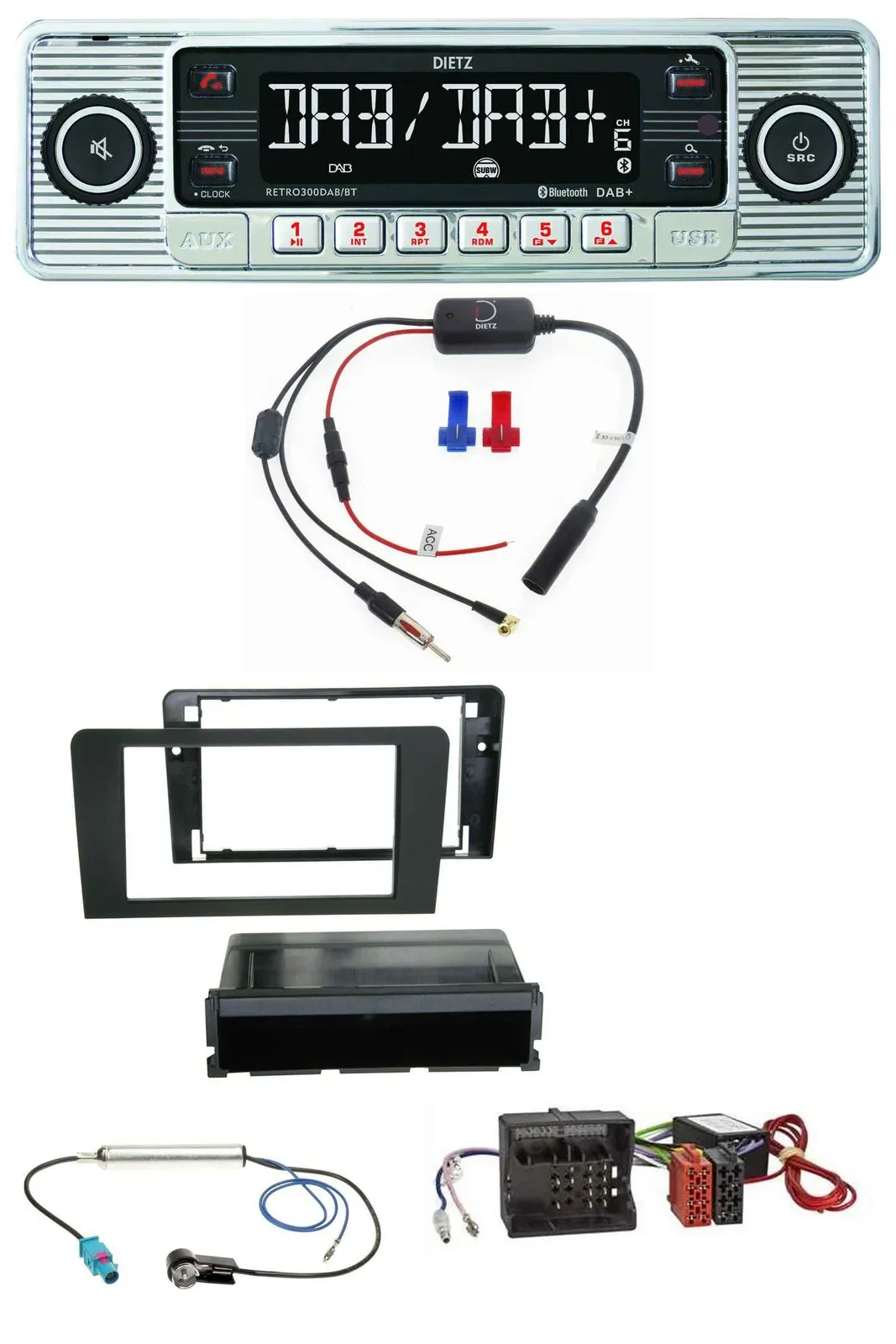 Dietz DAB USB MP3 Bluetooth Autoradio für Audi A3 8P 06-12 Symphony Aktivsystem