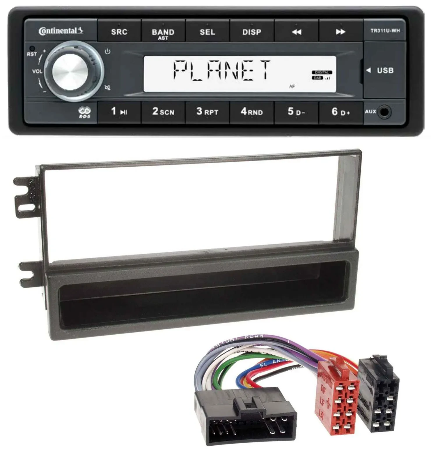 Автомагнитола для Kia Sportage I (2000–2005) Continental 1-DIN, USB, MP3, AUX