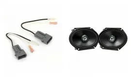 1999-2003 Ford F-150 JVC CS-DR6820 6x8" Front+Rear Factory Speaker Replacement