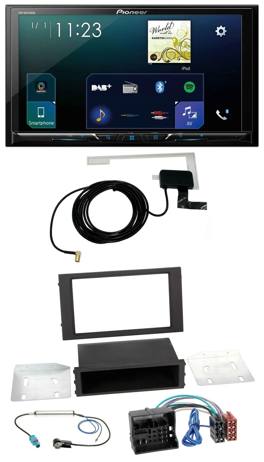Pioneer 2DIN DAB USB MP3 Bluetooth Autoradio für Seat Leon (ab 2014)