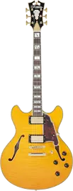 Электрогитара полуакустическая D'Angelico Excel DC Semi-Hollow Duncan Humbuckers Stopbar Tailpiece Vintage Natural