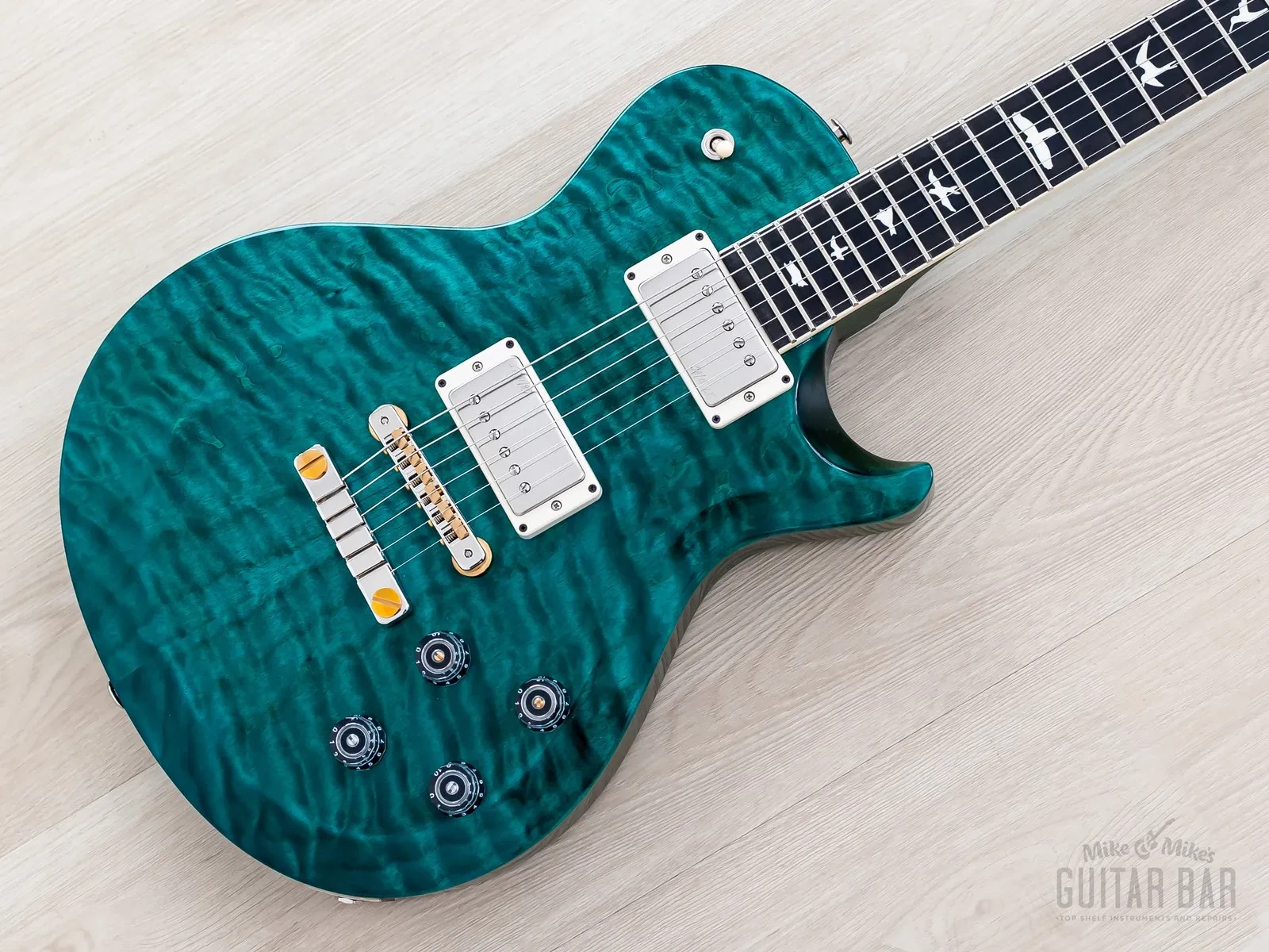 Б/У Электрогитара PRS S2 Wood Library McCarty 594 Singlecut бирюзовая, эбеновая накладка грифа