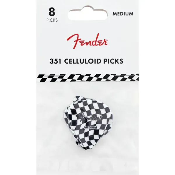 Медиаторы Fender Wavy Checkerboard 351 Medium (8 штук)