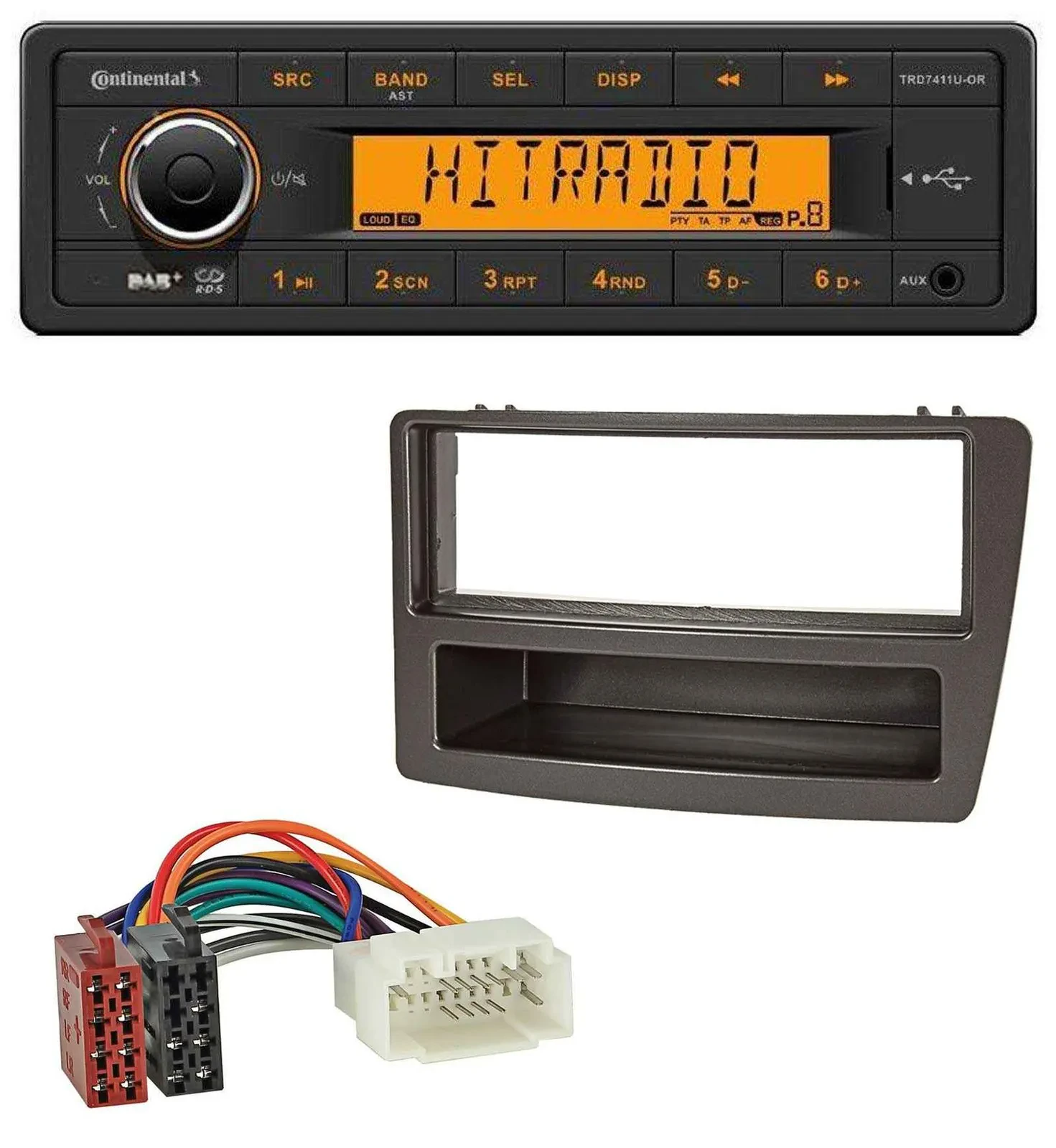 Continental 1DIN DAB MP3 AUX USB Autoradio für Honda Civic 04-06 autom. Klima sc