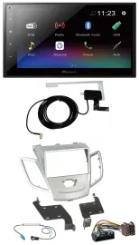 Pioneer DAB MP3 Bluetooth 2DIN USB Autoradio für Ford Fiesta 2010-2017 silber