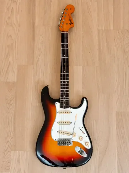 Электрогитара Fender Stratocaster Sunburst w/сase USA 1966