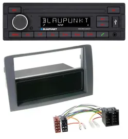 Blaupunkt USB AUX Bluetooth MP3 Autoradio für Fiat Idea (350, 03-11) - grau