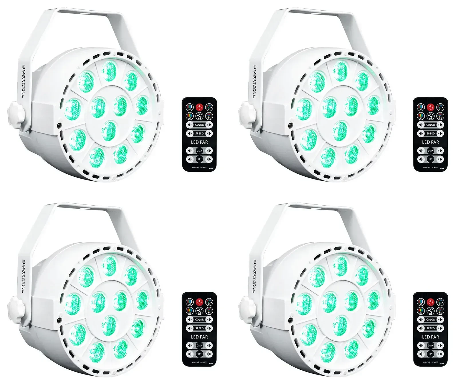 Светодиодный прибор Rockville RockPAR TRI LED RGB Compact White (4 штуки)