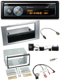 Pioneer Lenkrad DAB USB CD Bluetooth Autoradio für Ford Kuga 2008-2012 silber