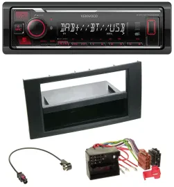 Kenwood MP3 Bluetooth USB DAB Autoradio für Ford Fusion Transit Kuga 05-12 schwa