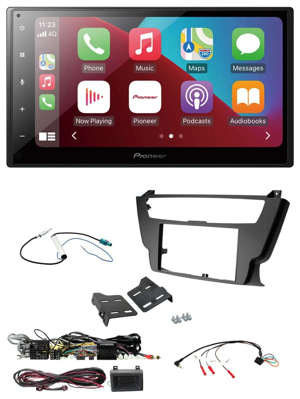 Pioneer USB Lenkrad DAB 2DIN Bluetooth Autoradio für BMW 3er 4er 2012-2016 ohne