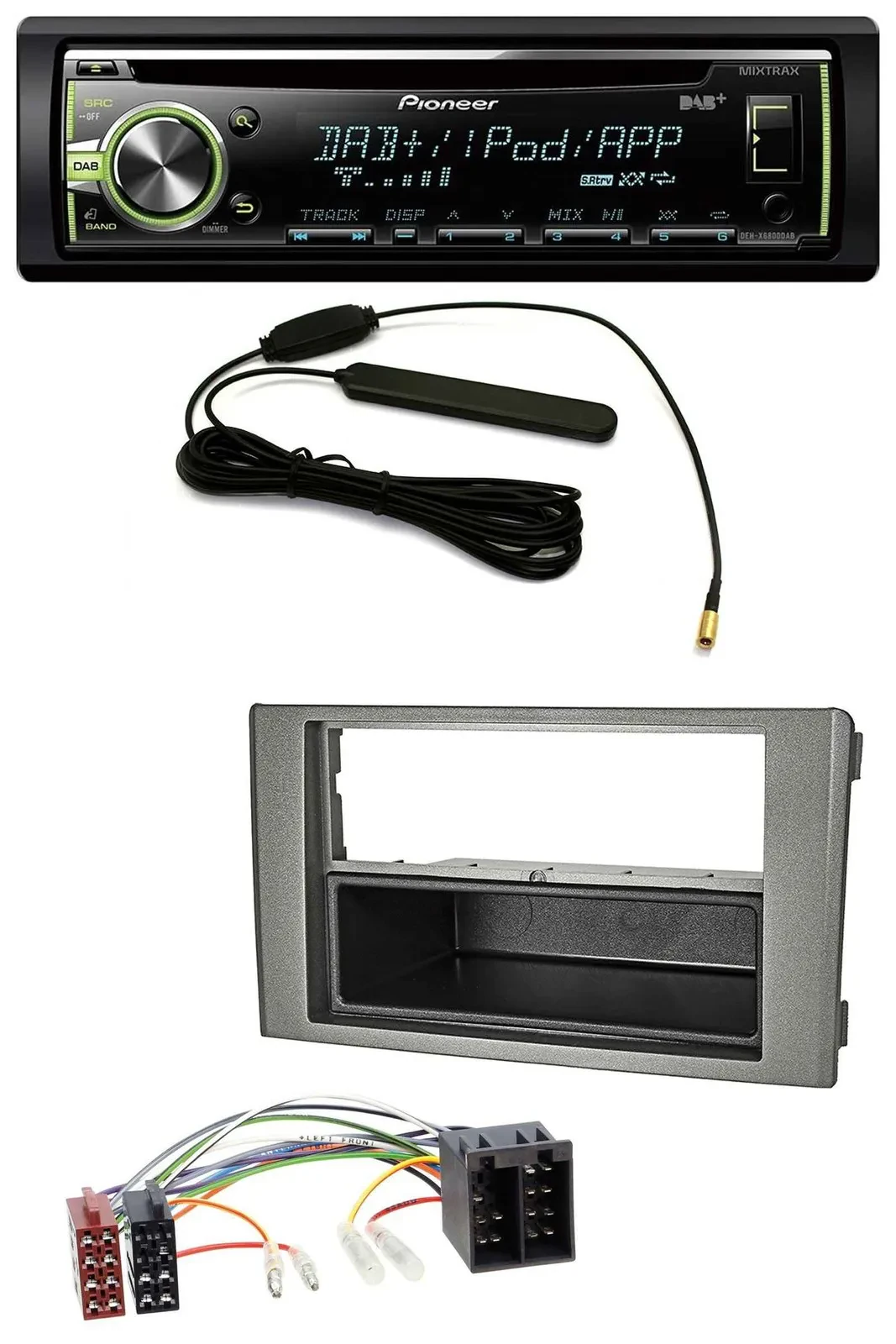 Автомагнитола для Iveco Daily (2006–2014) Pioneer MP3, USB, CD, DAB, AUX темно-серый