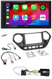 JVC Bluetooth USB Lenkrad 2DIN DAB Autoradio für Hyundai i10 ab 2014