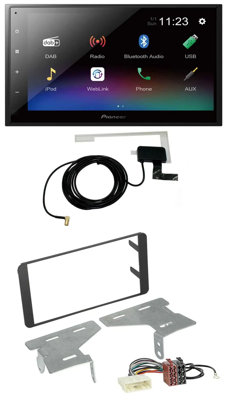 Pioneer DAB MP3 Bluetooth 2DIN USB Autoradio für Subaru BRZ (ab 2012)