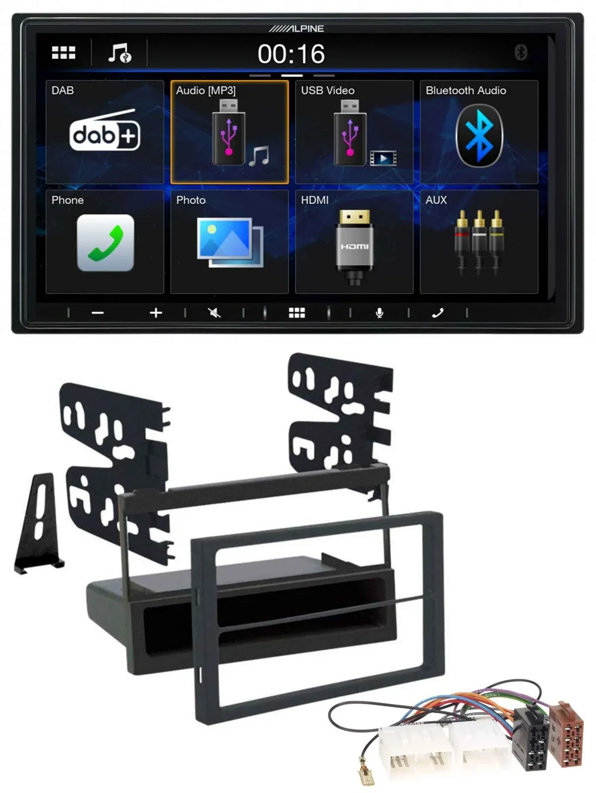 Alpine Bluetooth 2DIN MP3 DAB USB Autoradio für Mazda 626 99-02 MPV 96-99 MX5 00