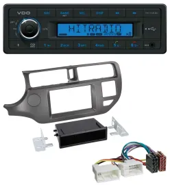 Автомагнитола для Kia Rio UB 2011–2014 VDO Bluetooth, USB, AUX, MP3 антрацит