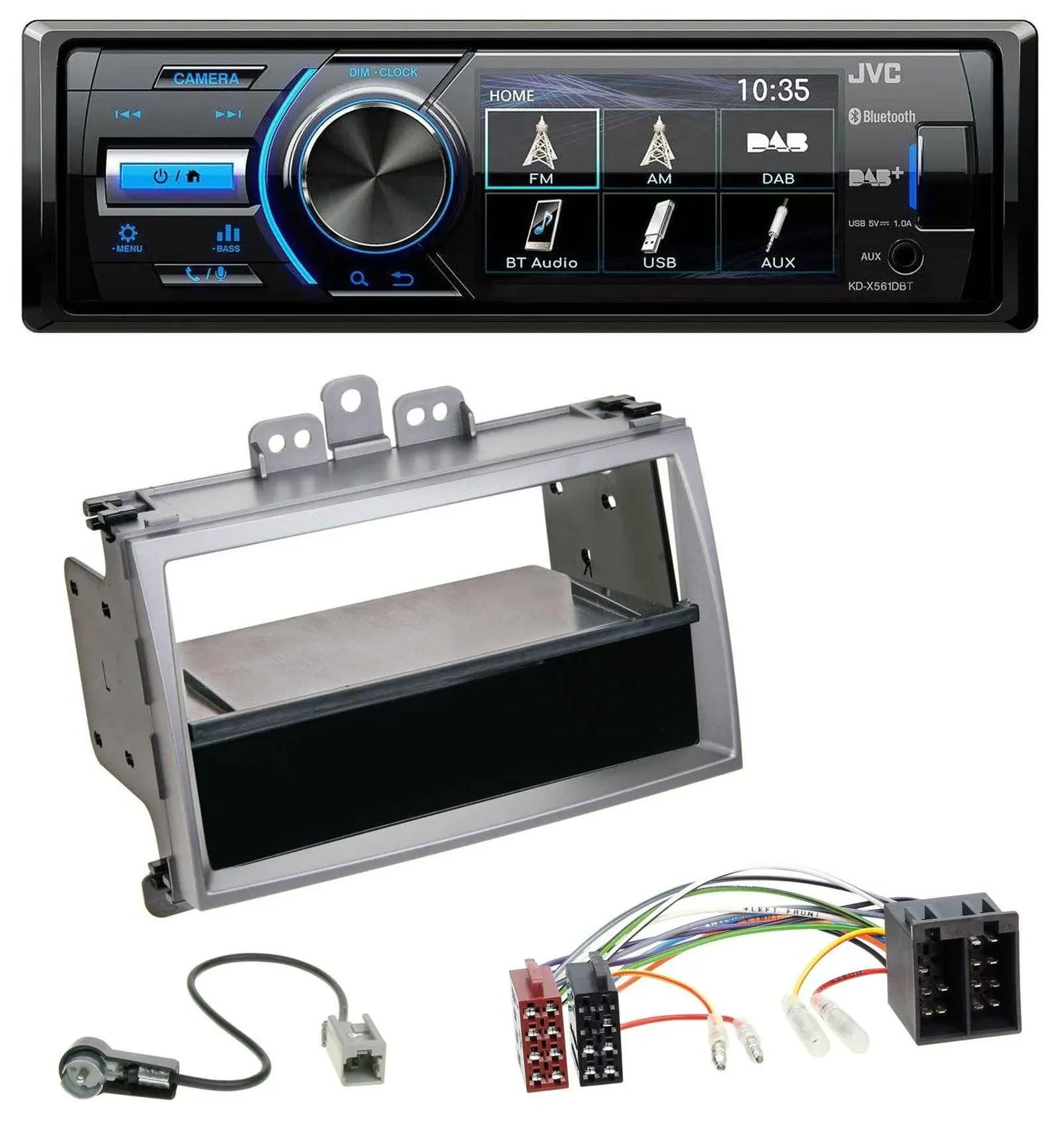 JVC Bluetooth MP3 USB DAB Autoradio für Hyundai i20 (08-11) Ablagefach