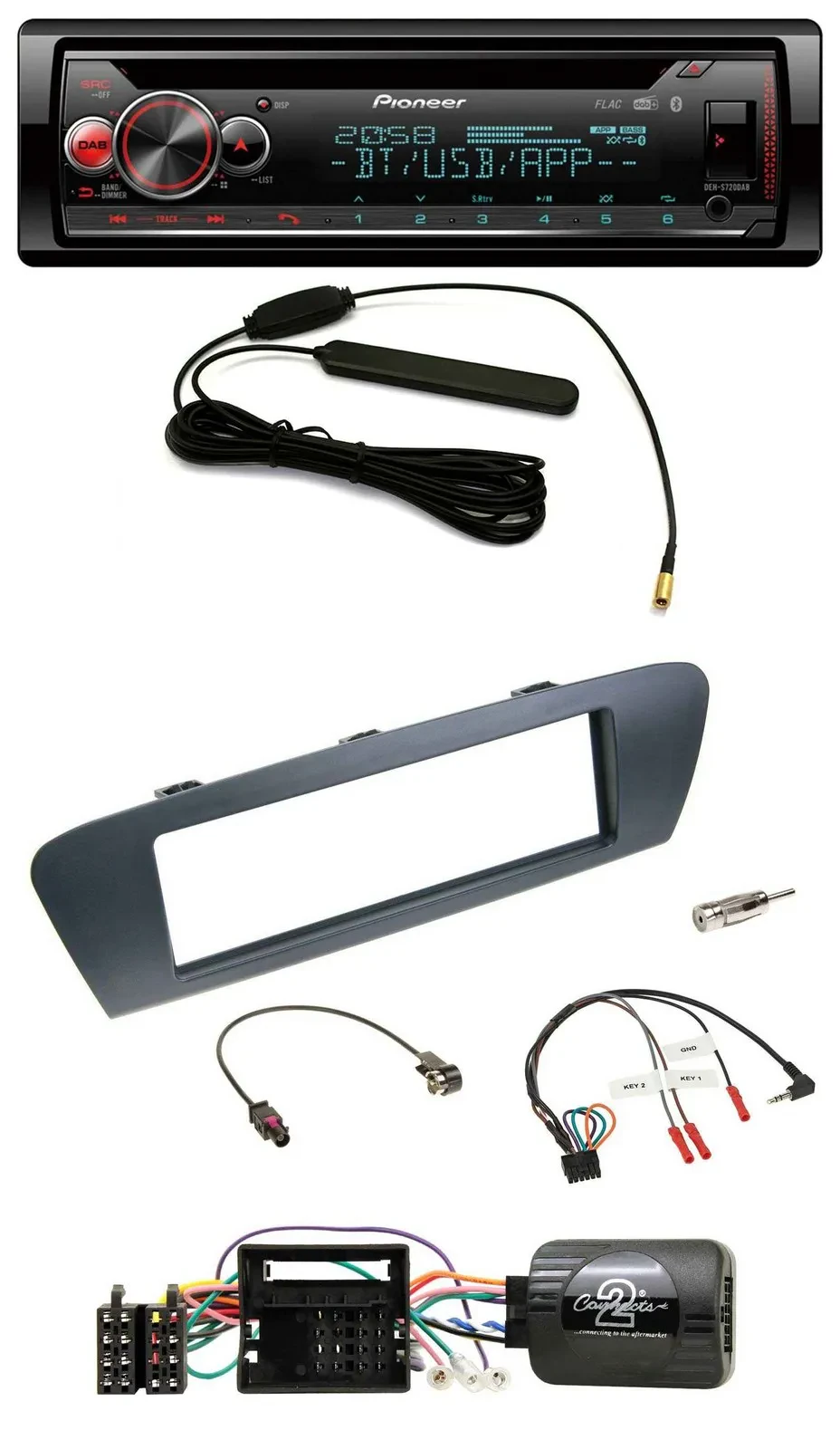 Автомагнитола для Renault Grand Scenic/Scenic Pioneer DAB, Bluetooth, USB, CD, совместима с управлением на руле