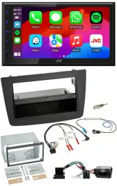 JVC Bluetooth 2DIN Lenkrad DAB USB Autoradio für Alfa Romeo Mito 08-14 schwarz