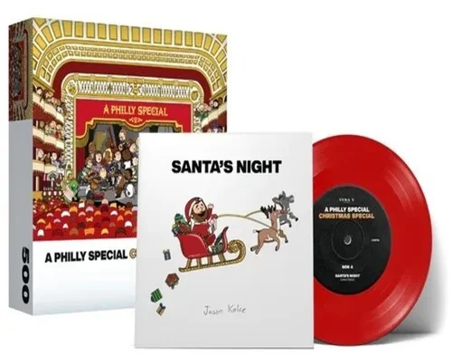 Виниловая пластинка Jason Kelce - Santa's Night [7+ 500 PC. Puzzle] [New 7" Vinyl] Colored Vinyl, Re