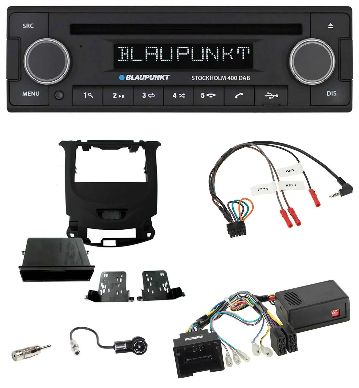 Blaupunkt Lenkrad Bluetooth DAB CD USB Autoradio für Chevrolet Cruze ab 2016 kla