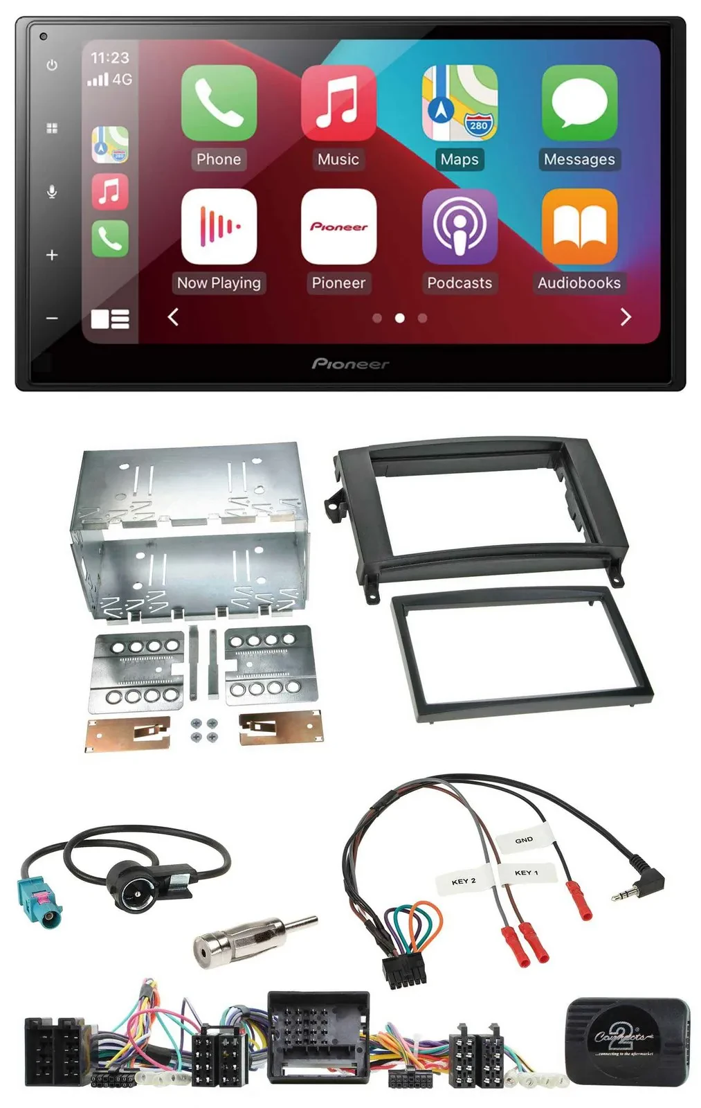 Pioneer USB Lenkrad DAB 2DIN Bluetooth Autoradio für Mercedes Vito Viano W639 Au