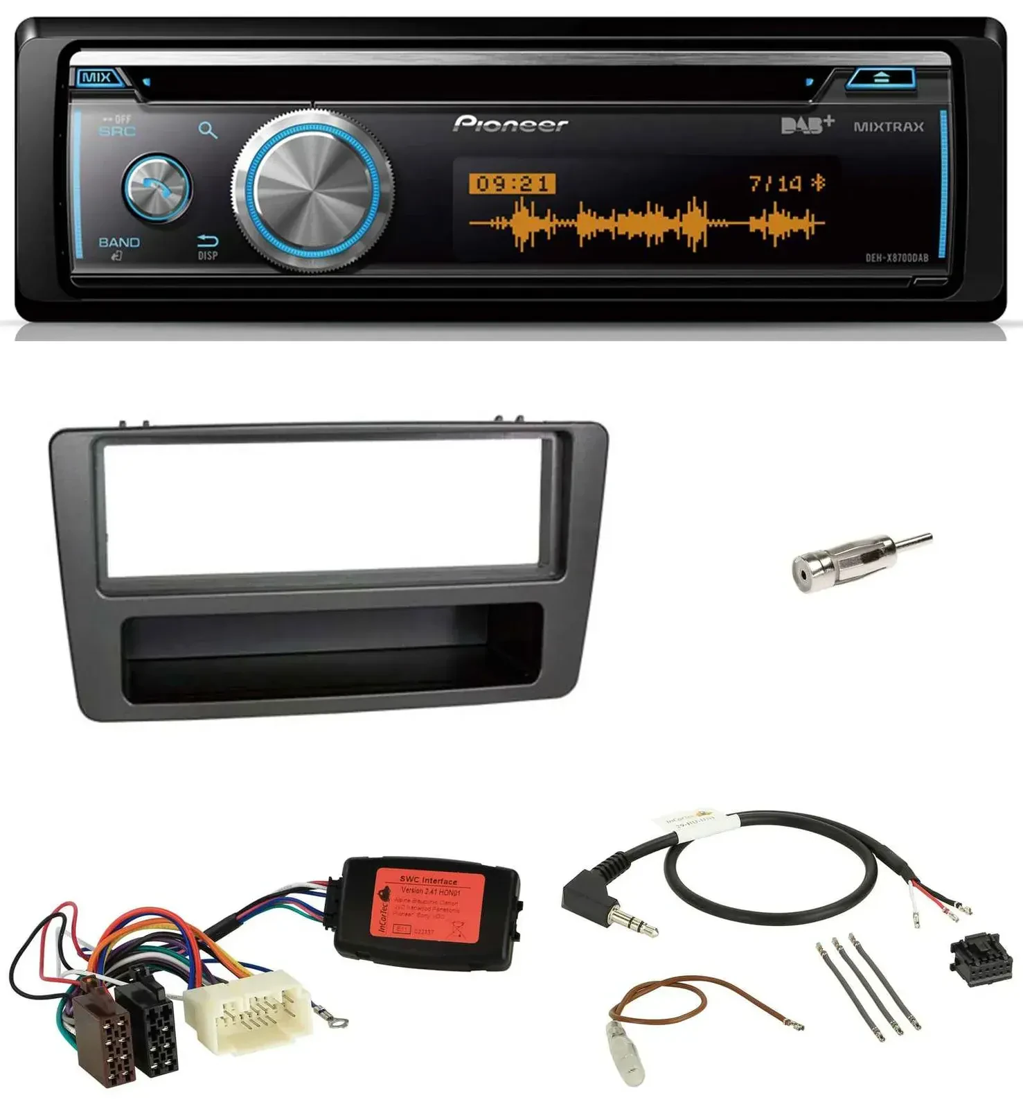 Автомагнитола Pioneer DAB USB CD Bluetooth для Honda Civic 2001–2003 черный