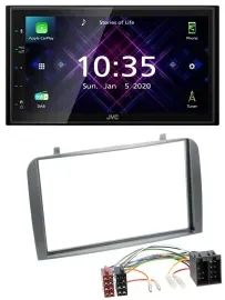 JVC DAB 2DIN MP3 Bluetooth USB Autoradio für Alfa Romeo GT 147 00-10 anthrazit