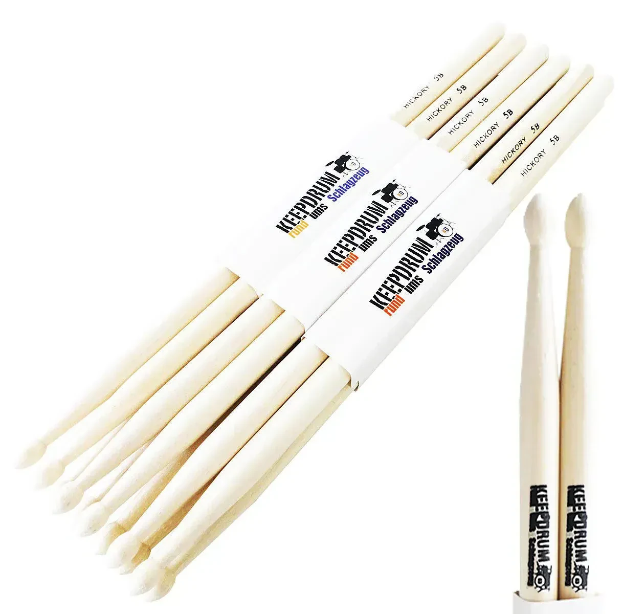 Барабанные палочки keepdrum 5B Hickory (6 пар)