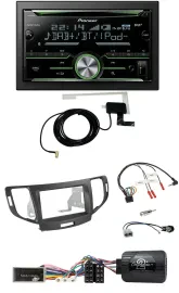 Pioneer CD USB Lenkrad Bluetooth 2DIN DAB Autoradio für Honda Accord 2008-2015 a