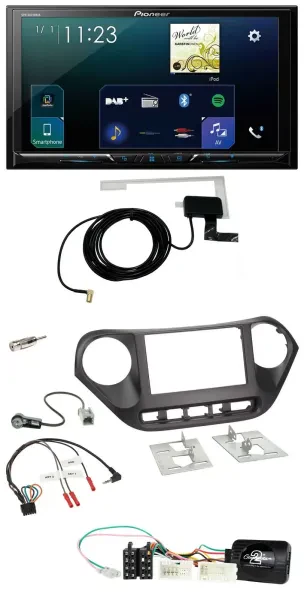Pioneer 2DIN DAB USB Lenkrad Bluetooth Autoradio für Hyundai i10 ab 2014