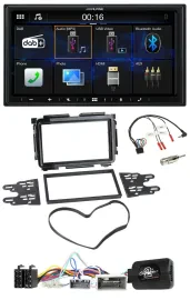 Alpine Bluetooth 2DIN Lenkrad DAB USB Autoradio für Honda HR-V RU ab 2015 schwar