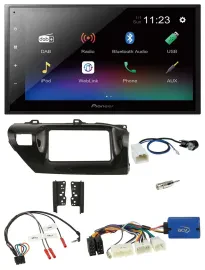 Pioneer USB Bluetooth DAB 2DIN Lenkrad Autoradio für Toyota Hilux 2015-2020