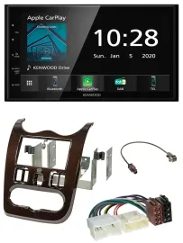 Kenwood Bluetooth MP3 DAB USB 2DIN Autoradio für Dacia Logan Duster Sandero ab 1