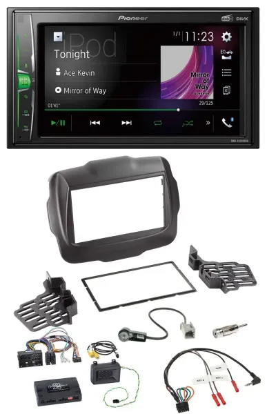 Pioneer 2DIN Lenkrad DAB USB Bluetooth Autoradio für Jeep Renegade ab 2015