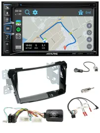 Автомагнитола Alpine 2DIN, DAB, TMC, Bluetooth, USB, навигация, для Hyundai i40 (с 2011, VF), поддержка управления на руле