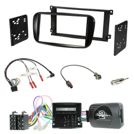 Radioset Lenkradadapter Doppel DIN Autoradio für Ford Mondeo S-Max glänzend schw