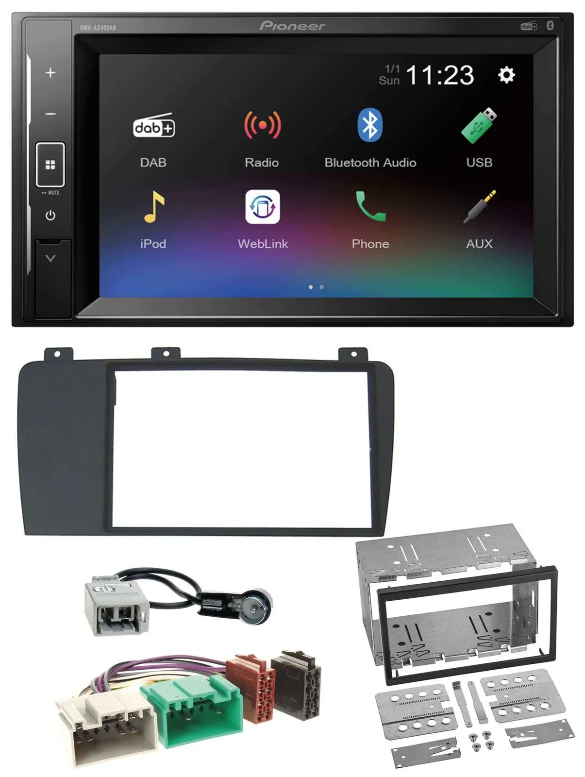 Pioneer DAB MP3 2DIN Bluetooth USB Autoradio für Volvo S60 XC70 V70 04-09