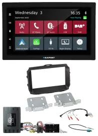 Blaupunkt 2DIN Lenkrad USB Bluetooth DAB Autoradio für Alfa Giulietta Infoadapte