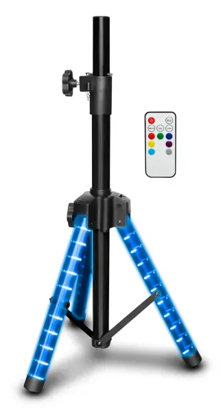 Technical Pro PT3LED Rechargeable RGBWY LED Tripod DJ Speaker Stand w/Remote