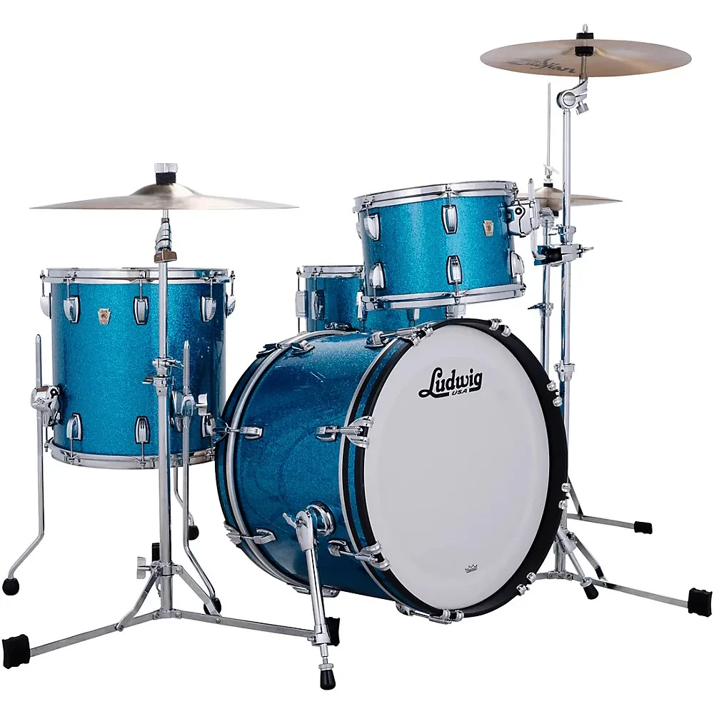 Корпуса барабанов Ludwig Classic Maple Downbeat (набор, 3 шт.) 12x8", 14x14", 20x14", Vintage Aqua Sparkle