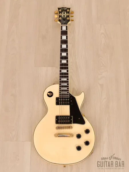 Электрогитара Orville by Gibson Les Paul Custom LPC Antique Ivory Japan 1992 w/490R & 490T
