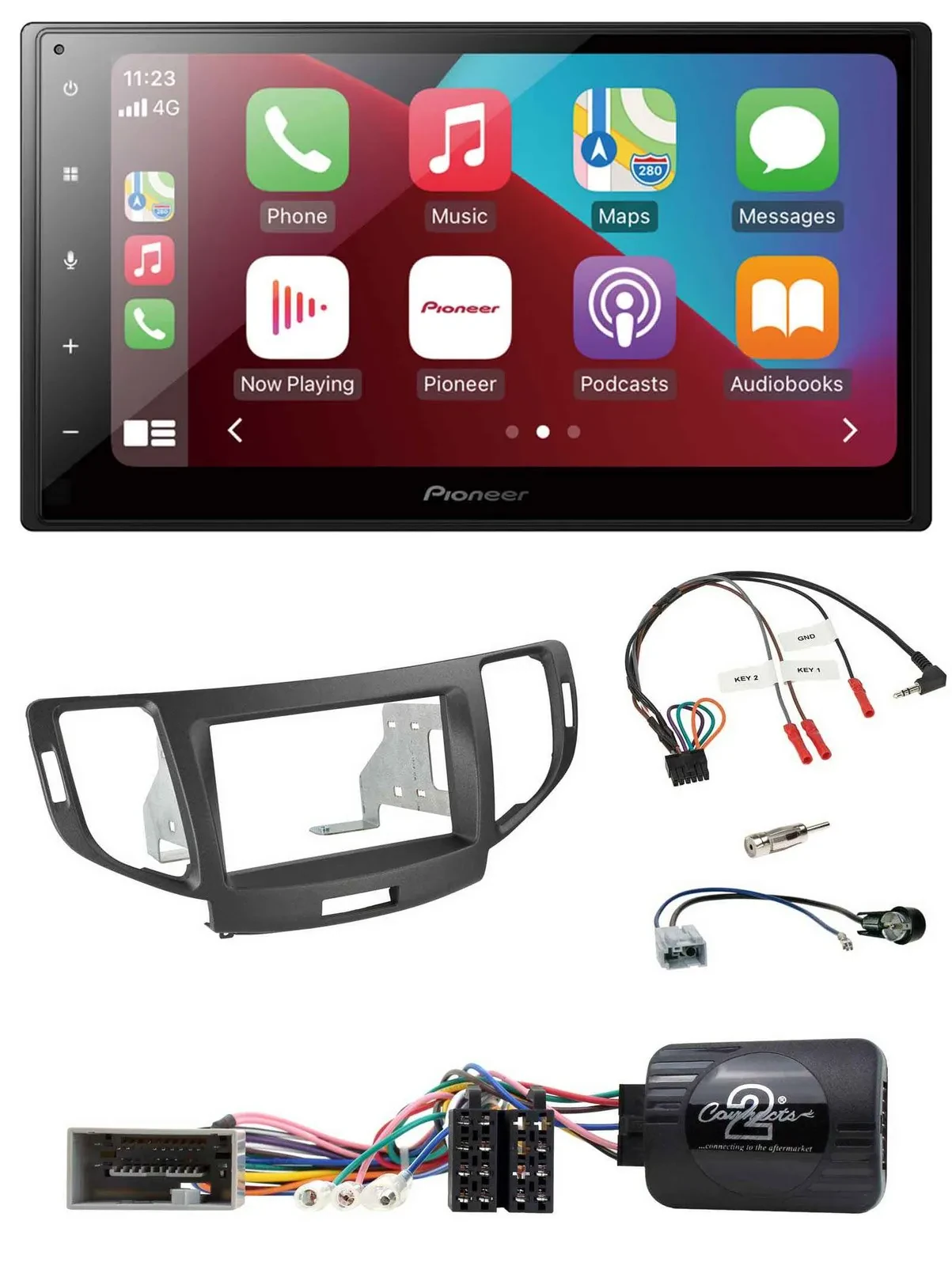 Pioneer USB Lenkrad DAB 2DIN Bluetooth Autoradio für Honda Accord 2008-2015 anth