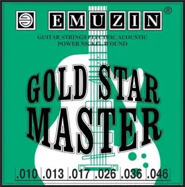 Струны для электрогитары Emuzin 6ГСМ-03 Gold Star Master 10-46