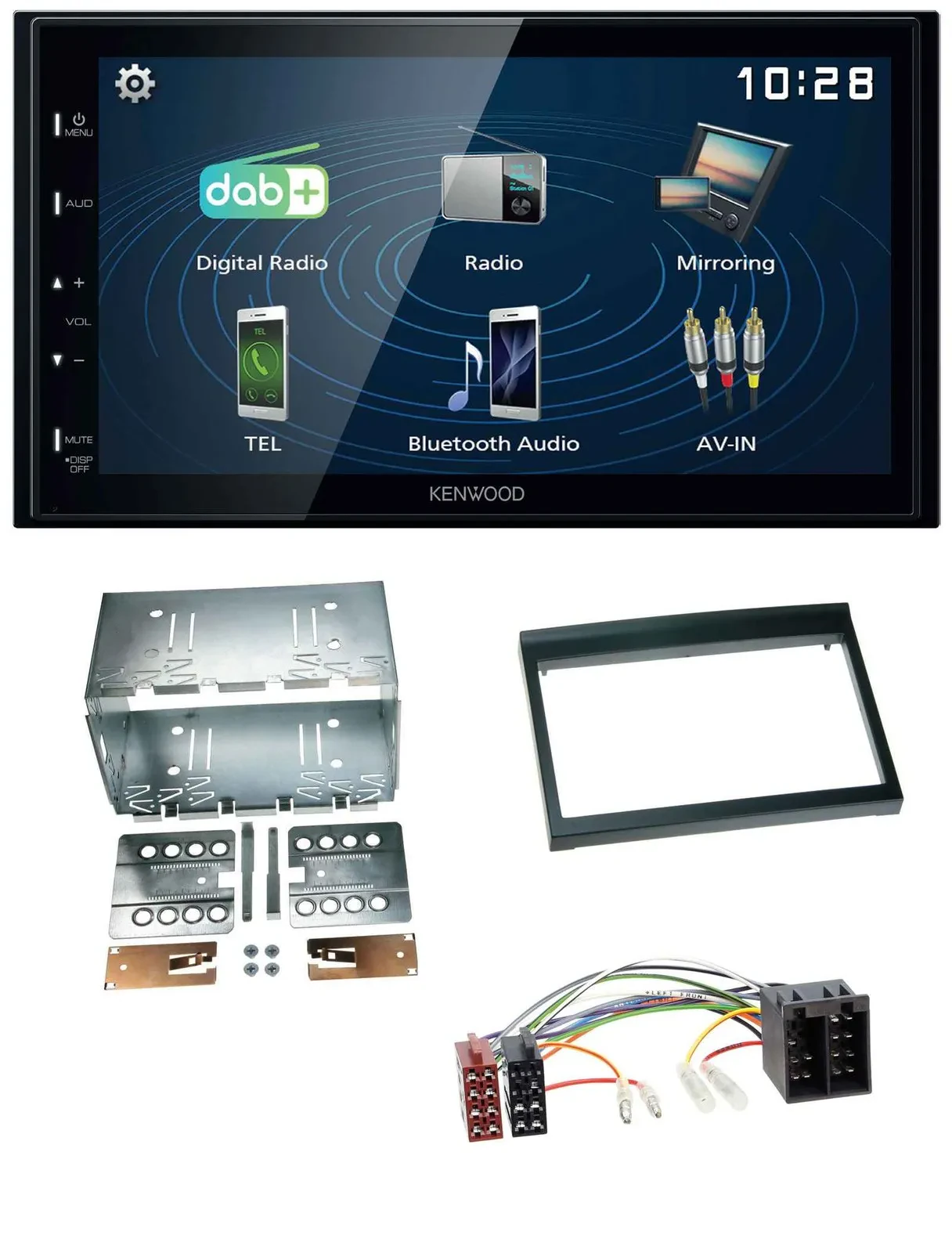 Kenwood 2DIN Bluetooth MP3 USB DAB Autoradio für Porsche Boxster 1996-2004