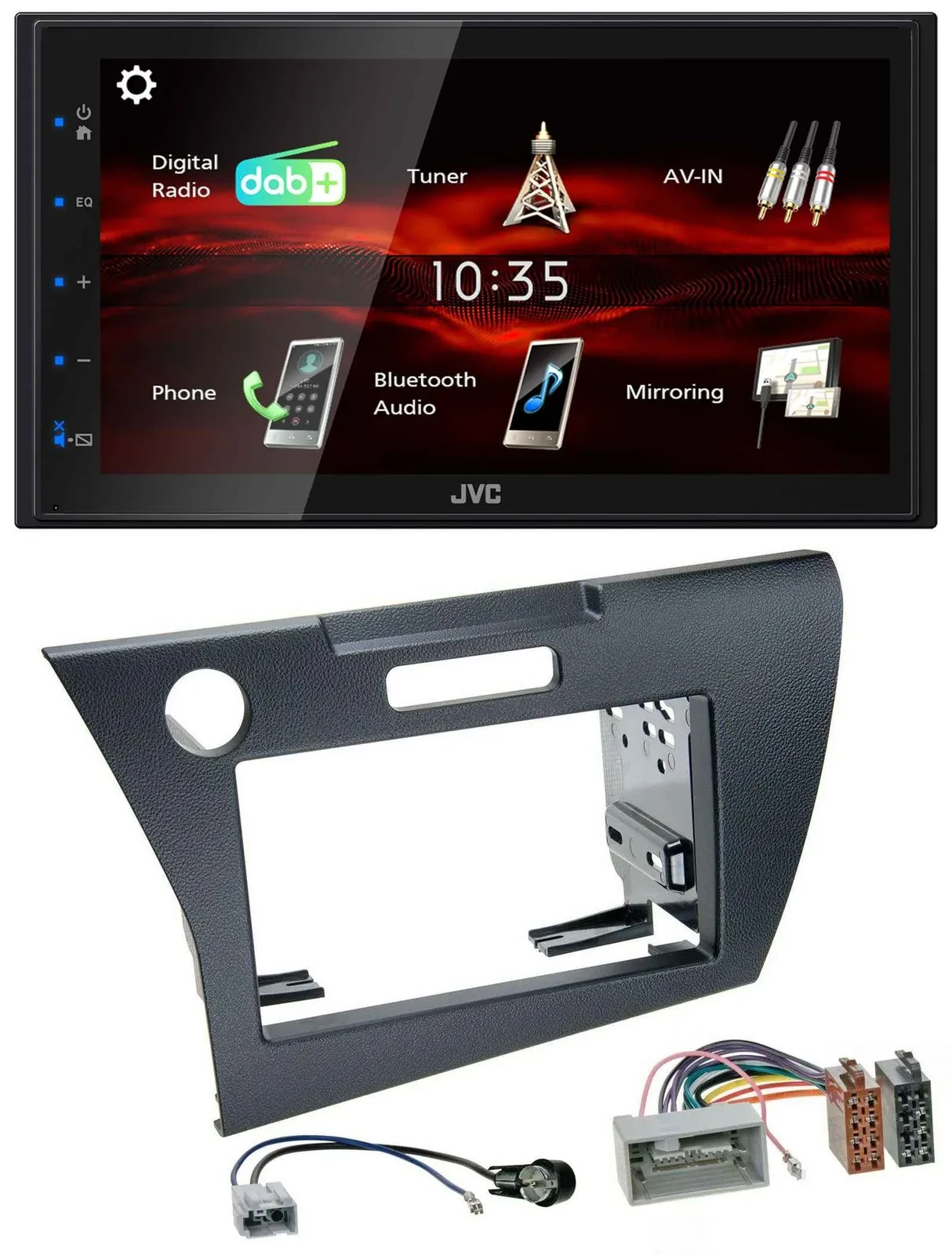 JVC USB Bluetooth MP3 DAB 2DIN Autoradio für Honda CR-Z (ab 2010)