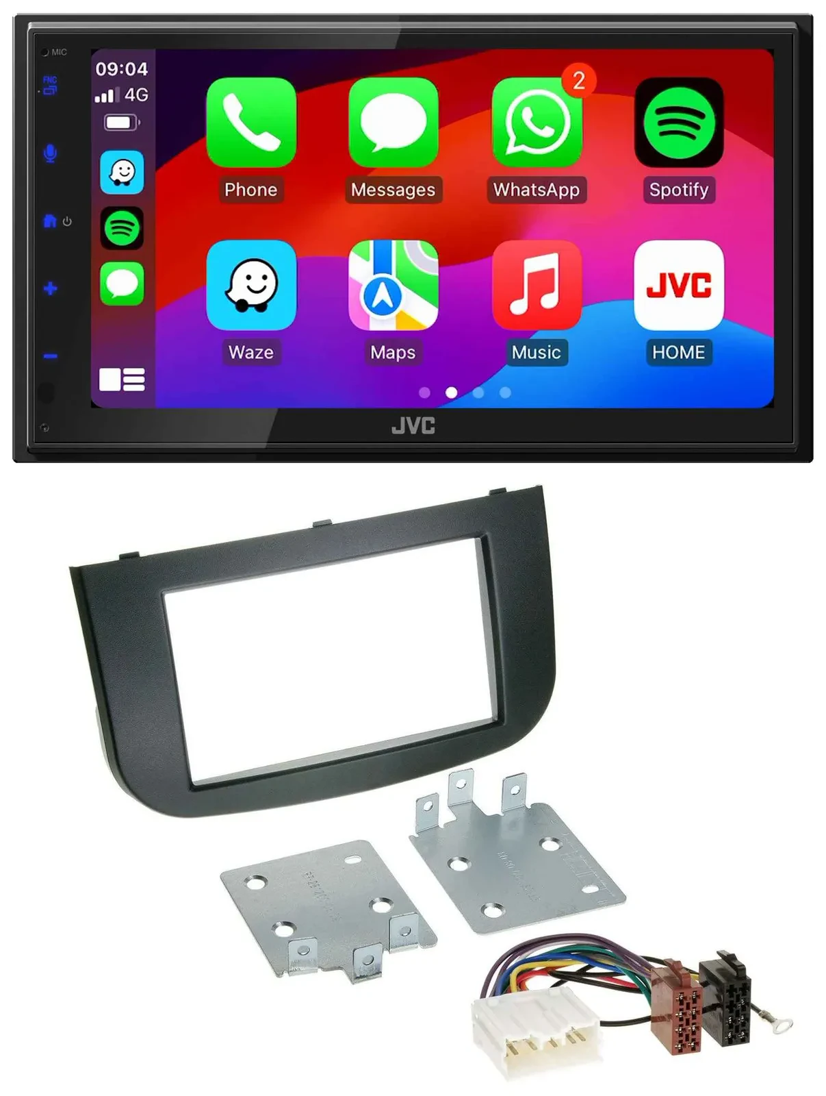 JVC Bluetooth 2DIN MP3 DAB USB Autoradio für Mitsubishi Colt 2008-2012