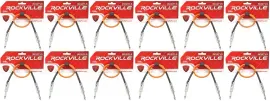 Патч-кабель инструментальный Rockville RCGT1.5O Orange 0.45 м (12 штук)