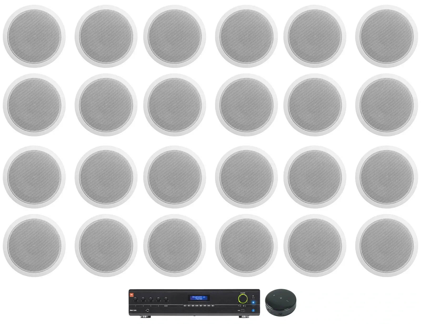 Потолочная акустика JBL CCL6T White с усилителем (24 штуки)